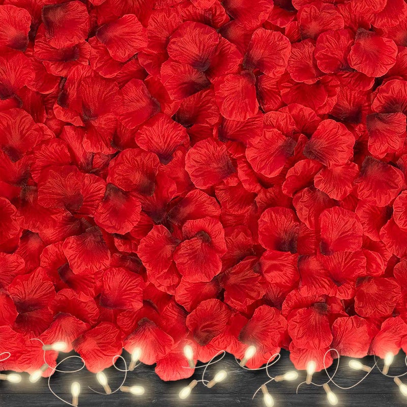VKshop 4500 Pack Dark Red Rose Petals,Artificial Roses Flower Petals for Romantic Night,Valentine's Day and Weddings - Image 3